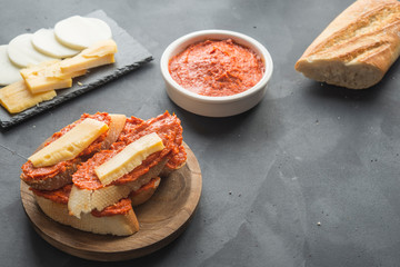 Sobrasada with bread typical mallorca spain