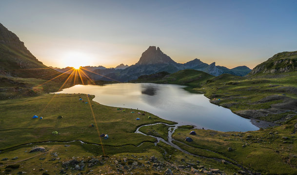 Sunrise in Gentau lake