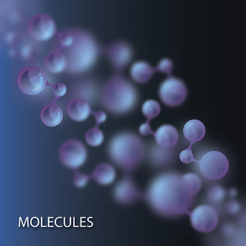 Abstract vector pattern molecule connection design