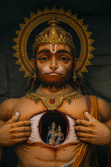 Hanuman statue in Rishikesh, India