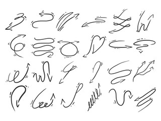 Doodle arrow set sketch engraving vector illustration. Romantic love lovesickness symbol. T-shirt apparel print design. Scratch board imitation. Black and white hand drawn image.