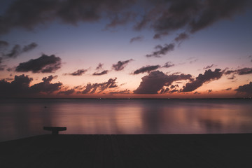 Fototapeta na wymiar Sunset lagune cancun