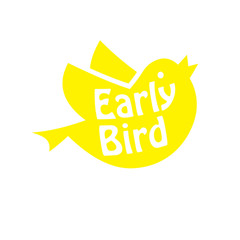 Fototapeta na wymiar Early bird yellow icon. Clipart image isolated on white background