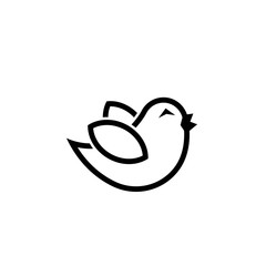 Obraz premium Early bird outline icon. Clipart image isolated on white background