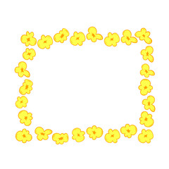 Popcorn cartoon square frame. Clipart image isolated on white background