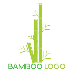 Fototapeta na wymiar Template design logo bamboo Vector illustration of icon