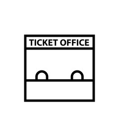 Ticket booth icon. Clipart image isolated on white background