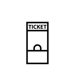 Ticket booth icon. Clipart image isolated on white background