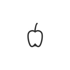 Apple fruit icon. Farm symbol. Logo  design element