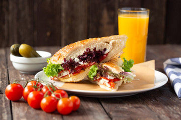 Sandwiches of delicious taste served on the plate