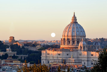 Fototapeta na wymiar The Basilica of St. Peter view from the Gianicolo - Rome
