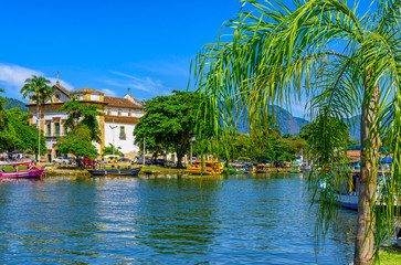 Historical center of Paraty Rio de Janeiro, Brazil. Paraty is a preserved Portuguese colonial and Brazilian Imperial municipality