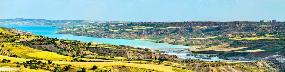 The Ataturk Dam Lake on the Euphrates River in southeastern Turkey