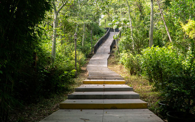 Obraz premium stone steps rushing down the stairs