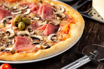 Perfect meal in a form of delicious pizza