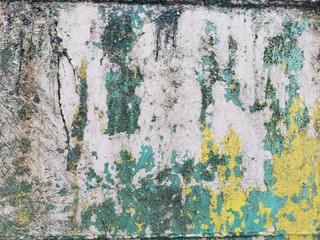 Blue grunge wall. Contemporary closeup for lifestyle design. Wallpaper pattern. Old dirty wall texture. Design template.