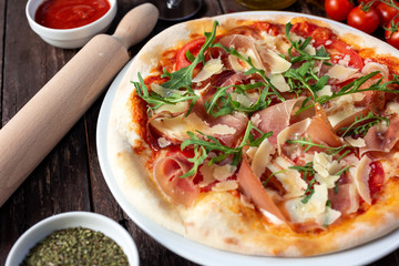 Pizza with magnificent topping flavors