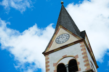 Fototapeta premium Vipiteno, ITALY - August, 14, 2019: Torre delle Dodici (Zwölferturm) the symbol of Vipiteno.