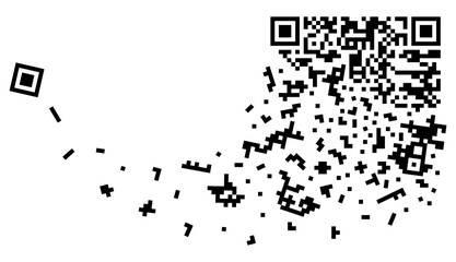 vector broken qr code