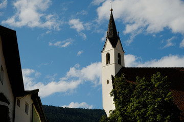 Vipiteno, ITALY - August, 14, 2019: the old part of the village