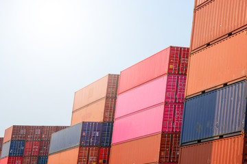 Stack container in the port. Concepts of import and export