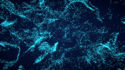 particle board background, can be used as digital dynamic wallpaper, technology background. abstract background made of array of points and line and polygon