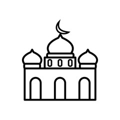 mosque icon collection, trendy style