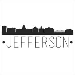 Jefferson City Missouri. City Skyline. Silhouette City. Design Vector. Famous Monuments.