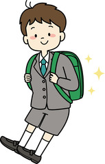 Fototapeta premium 新一年生（男の子）