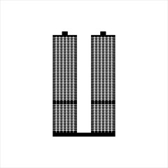 the corn cobs  Chicago towers vector black