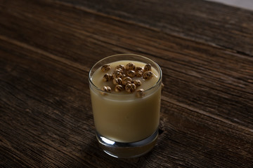 boza on wood background