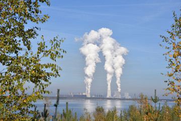 Blick auf das Kraftwerk Boxberg