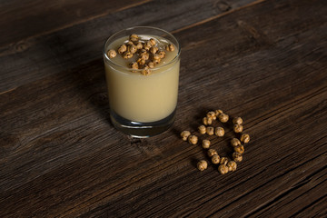 boza on wood background