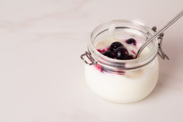 yogurt in glass jar