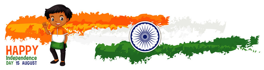 Public holiday poster design with happy kids