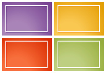 Four backgrounds with frame