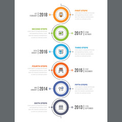 Fototapeta premium Modern Vertical Timeline Infographics