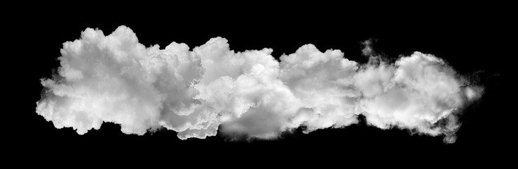 white clouds isolated on black - obrazy, fototapety, plakaty