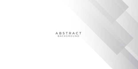 White Grey Silver Box Rectangle Abstract Background Vector Presentation Design