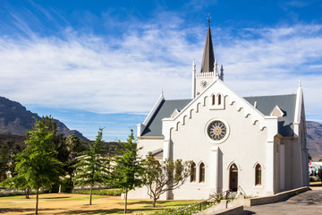 Fototapeta na wymiar Barrydale Duch Reformed Church in Barrydale South Africa