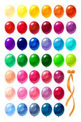 vector festive balloons set