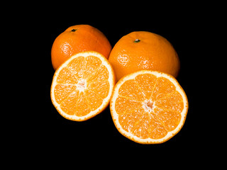 orange isolated on black background 02