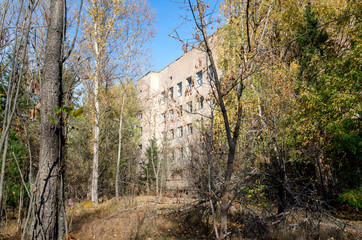 famous dangerous place hospital in an abandoned infected city of Chernobyl