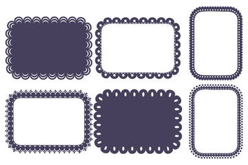 vector rectangular label set