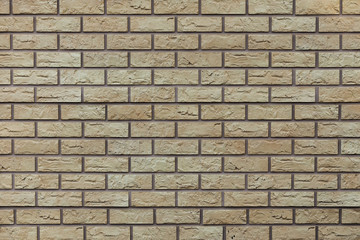 Obraz premium Texture of beautiful yellow burnt brick, wall background