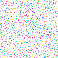 Colorful confetti on white background. Vector illustration