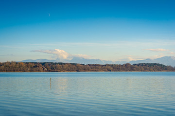 See und Berge im Winter - Chiemsee