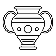 Egypt vase icon. Outline egypt vase vector icon for web design isolated on white background