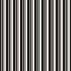 Vertical stripes seamless pattern. Simple vector lines texture. Modern abstract black and white geometric striped background. Thin and thick bands. Repeat monochrome design for print, decoration, wrap