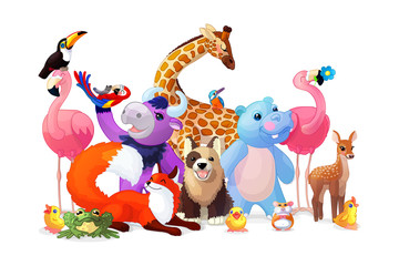 vector animal party clipart